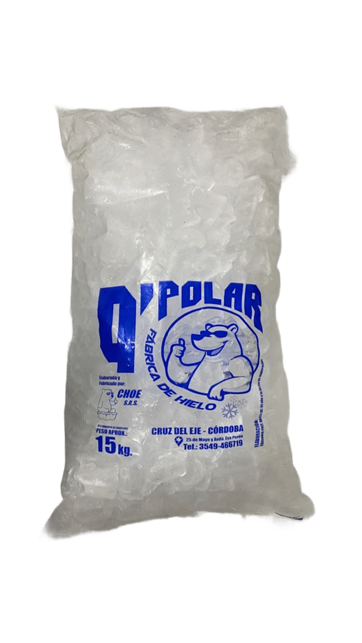 Bolsa de hielo rolito Q Polar de 15 kg